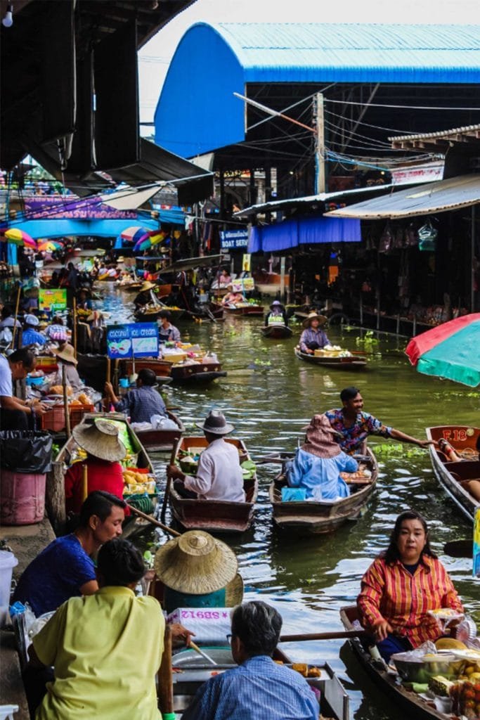 Floating market in bangkok