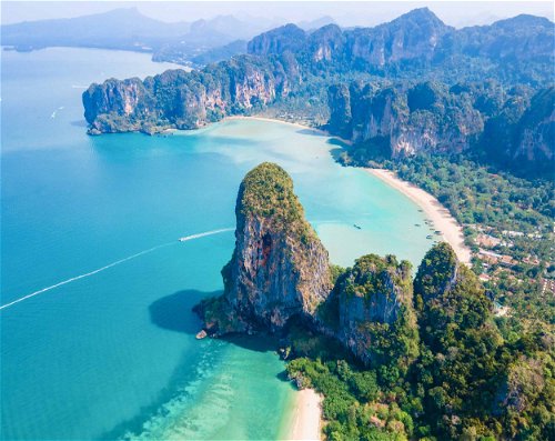 Take a longtail boat to the famous Railay Beach